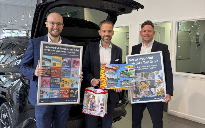 Vertu Hyundai Bristol Launches Toy Drive To Support Children's Hospital Charity